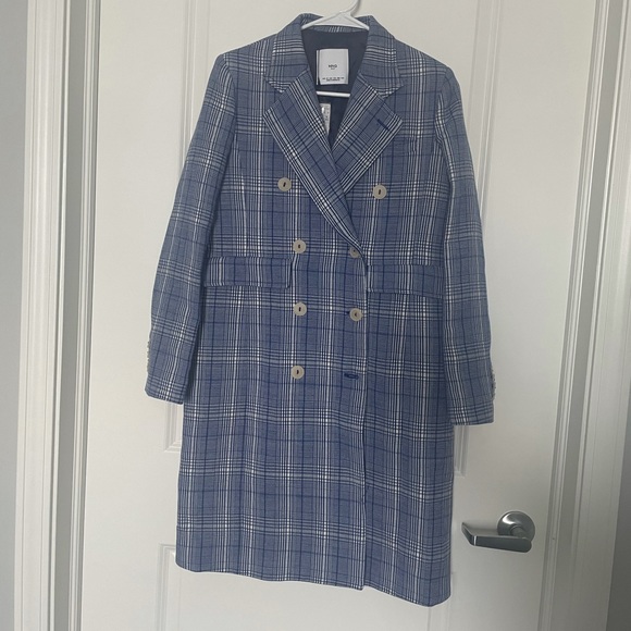 Holiday Season sale!!MNG SUIT Mango Blue Chic Suit Jacket Abrigo Adore - Picture 1 of 12